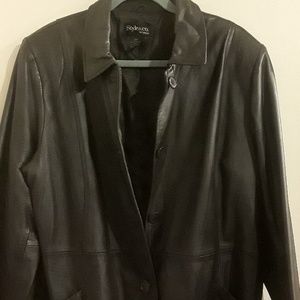 Leather blazer